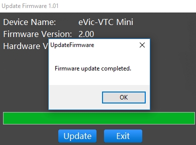 update firmware v3 evic vtc mini